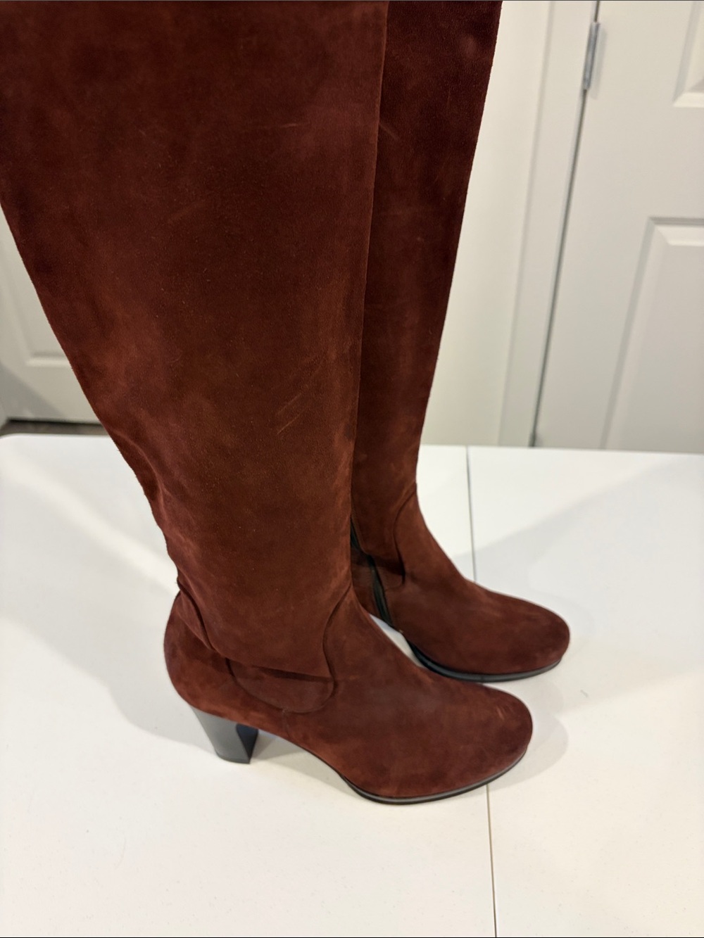 Tall Brown Suede Boots